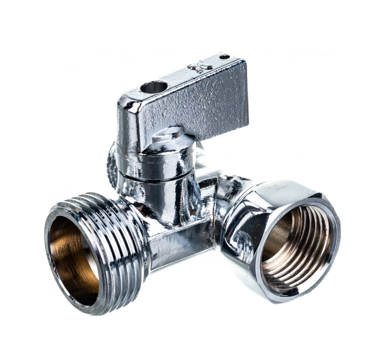Кран для стиральной машины 1/2х3/4х1/2"НР-НР-ВР ник. IVANCI