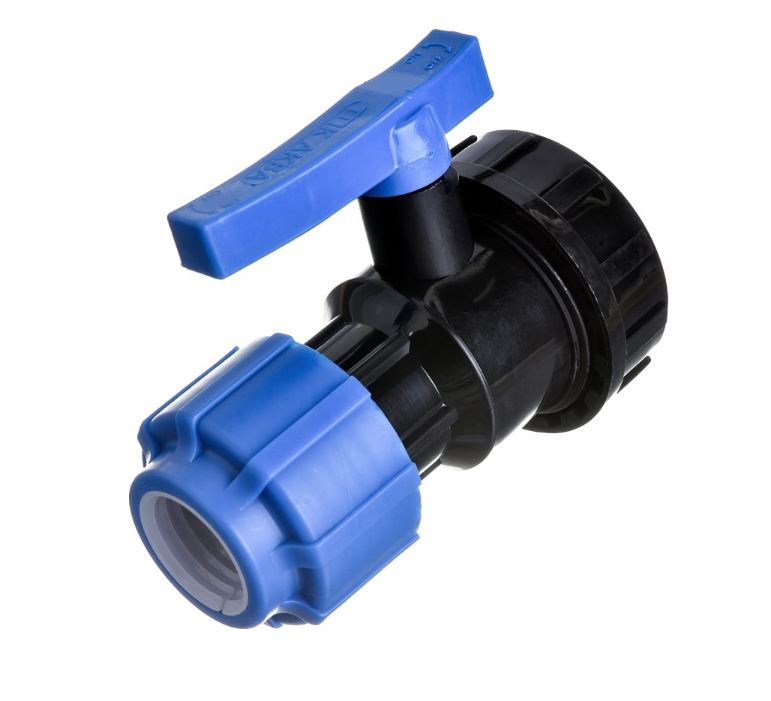 Кран шаровой компрессионный ВР разъемный d 20 х 1/2" ТПК-АКВА
