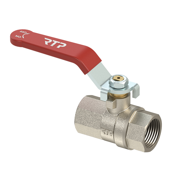Кран шаровой латунный вн/вн PN 25 рычаг РустурПласт G1/2''
