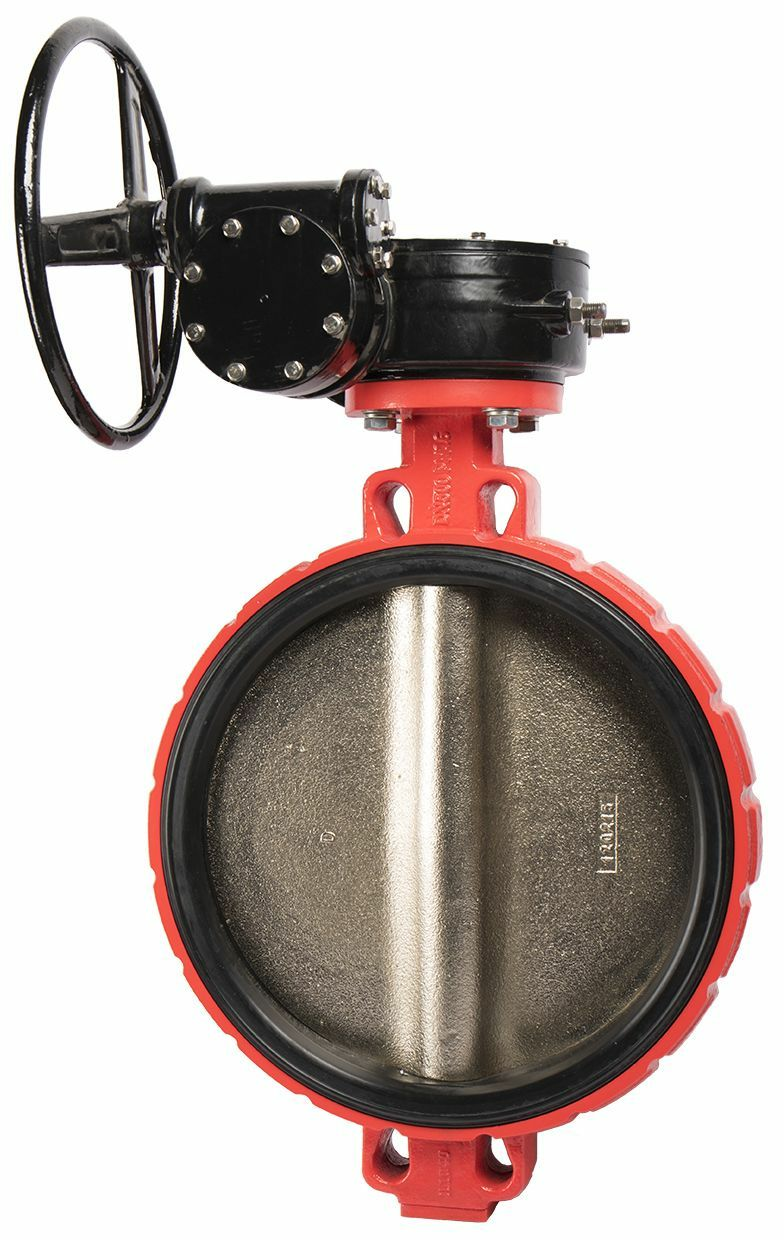 Затвор дисковый поворотный Rushwork 201-400-16, DN400, PN16, GG25 / AISI304 / EPDM, М/Ф, редуктор, квадрат 27х27