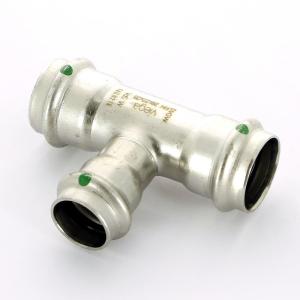 Тройник Sanpress Inox с SC-Contur, нержав.сталь, 28 мм Viega