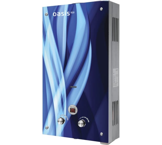 Водонагреватель газовый Oasis Eco G- 20  кВт синие волны купить с доставкой по РФ
