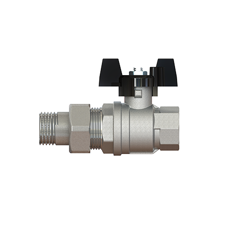Кран шаровой Elsen Strong T 3/4" НВ ручка-бабочка с разъемным соединением заказать со складов по всей России