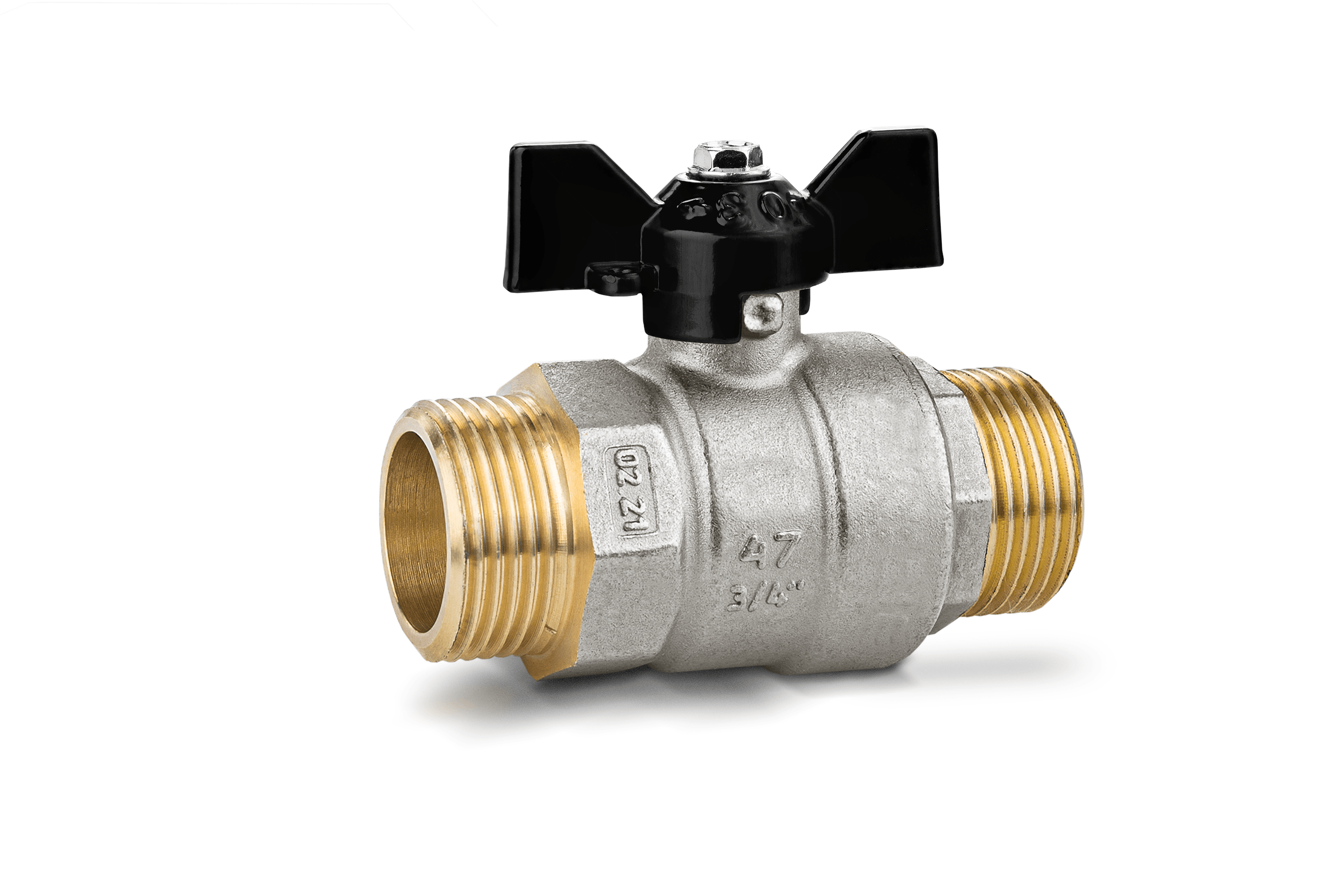 Кран шаровой НР-НР 3/4" x 3/4" с рукояткой «бабочка» Frap  3/4"  