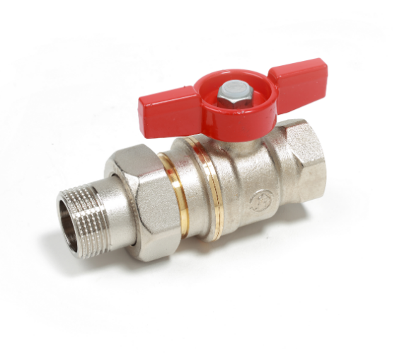 Кран шаровой полнопроходной DADO с отводом 1/2"x1/2" Н-В бабочка Giacomini