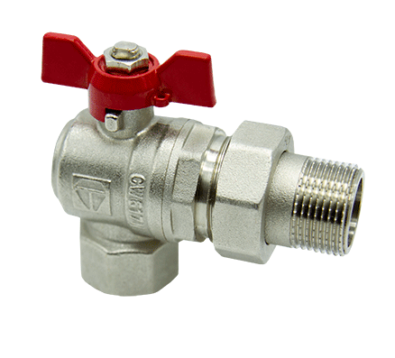 Кран шаровой HLV Technology Optima 3/4"-20ПМ американка угл. баб. купить с доставкой по РФ