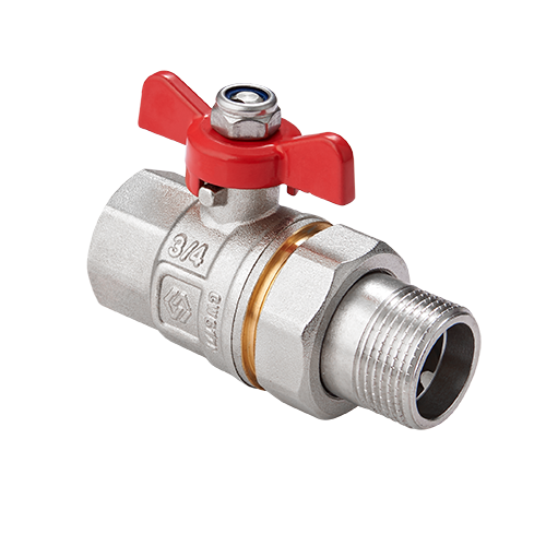 Кран шаровой MVI Premium с полусгоном прямой ВН бабочка 1 1/4" полнопроходной PN40