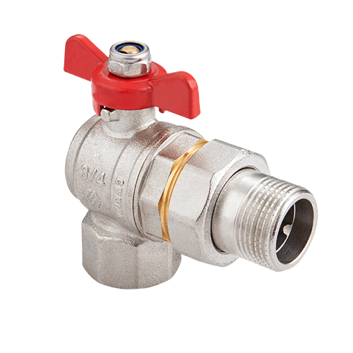 Кран шаровой MVI Premium с полусгоном угловой ВН бабочка 1/2" полнопроходной PN40