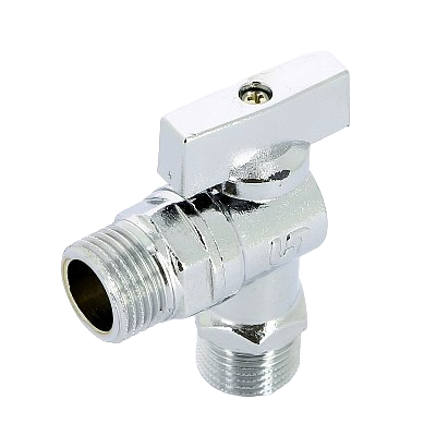 Кран Uni-Fitt Н 1/2" х 3/4" для подключения стиральных / посудомоечных машин, никелированный купить с доставкой по РФ