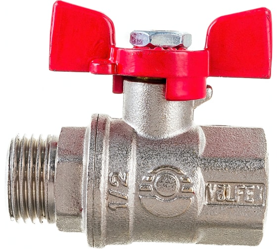 Кран шаровой Valfex PREMIUM для ВОДЫ 3/4" ВР/НР, бабочка