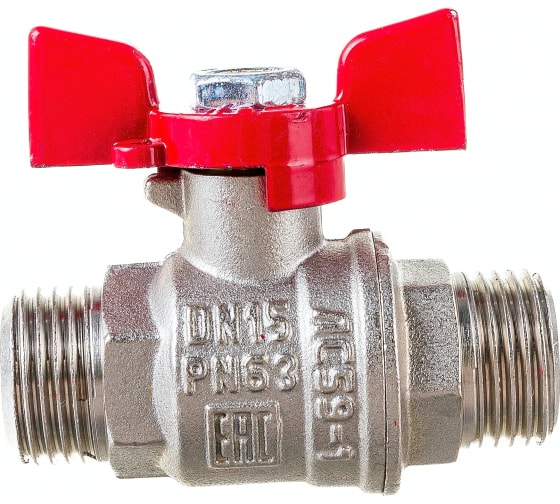 Кран шаровой Valfex PREMIUM для ВОДЫ 1/2" НР/НР, бабочка