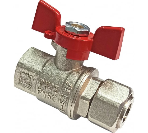 Кран шаровой Valfex PREMIUM для ВОДЫ с накид.г 1/2" ВР/ВР бабочка