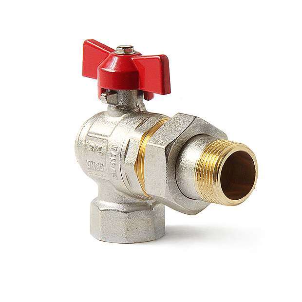 Кран шаровой угловой с американкой ViEiR 3/4"