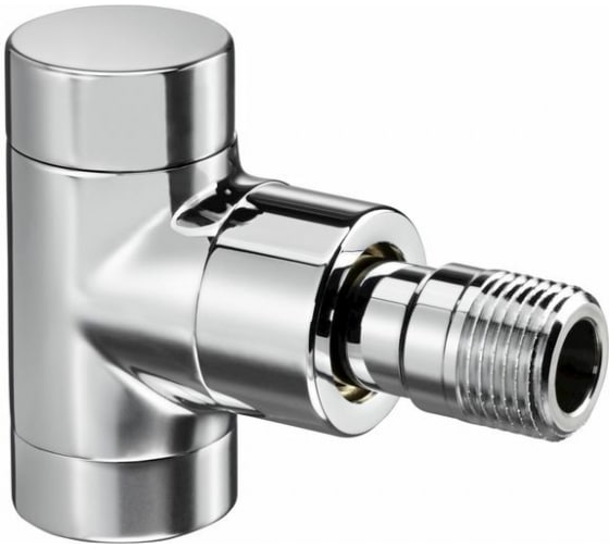 Вентиль Oventrop Combi E на обратную линию, угловой, DN-15, 1/2", 1/2", ВН, хромированный