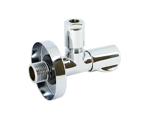 Вентиль Uni-fitt Н-обж 1/2" х 10 мм (3/8") LUX для подключения бачков / смесителей, рукоятка металл