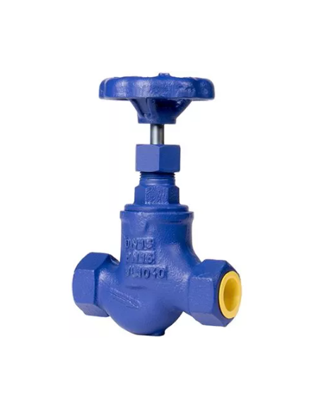 Вентиль запорный сальниковый Zetkama DN050, PN16, корпус - чугун GJL-250 (GG25), ВР/ВР, штурвал