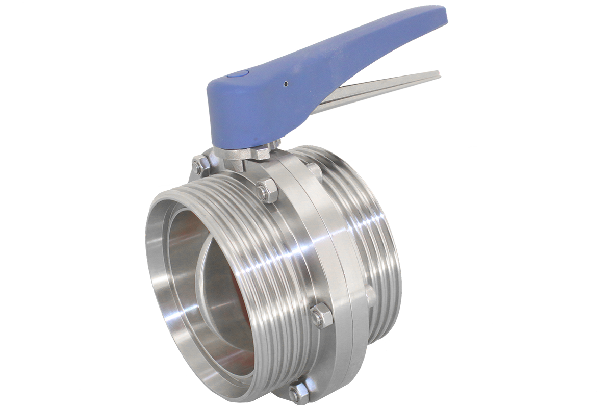 Затвор дисковый резьбовой нержавеющий Newkey, AISI304 DN80 (3"), (CF8), PN10