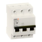 Выключатель автоматический модульный 3п C 50А 4.5кА ВА47-29-3C50-УХЛ3 КЭАЗ 141619 купить с доставкой по РФ