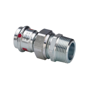 Разъемное соединение Prestabo c SC-Contur, 18x3/4", из оцинкованной стали, с плоским уплотнением, с переходом на НР, модель 1165