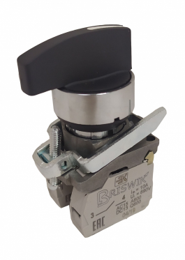 Переключатель Briswik КПЕ 1122 -ДС черный IP40 УХЛ3 10А 2но+2нз