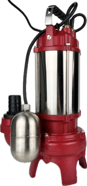 Канализационный насос Wellmix WQD 15-15-2.2-HT (+90С, 2200Вт, 1х220В, 5мм), кабель 8м, Hmax=21м., Gmax=23 м3