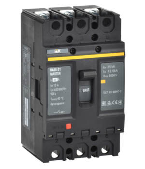 Выключатель автоматический IEK ВА88-31 3Р 50А 25кА MASTER IEK SVA00-3-0050-02