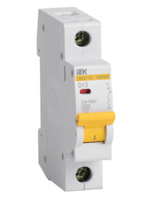 Выключатель автоматический однополюсный IEK 13А D ВА47-29 4.5кА