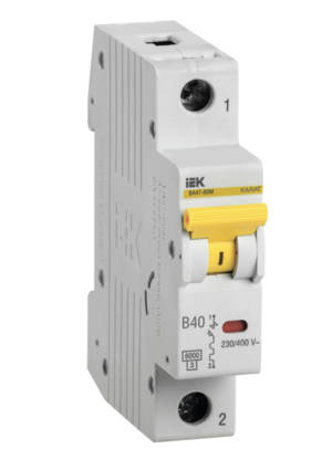Выключатель автоматический ВА47-60M 1Р 40А 6кА B MVA31-1-040-B IEK