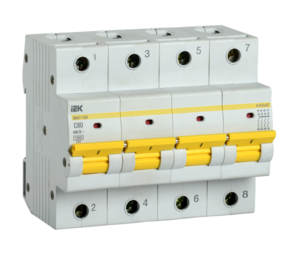 Выключатель автоматический IEK ВА47-150 4Р 80А 15кА