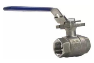 Кран шаровой DN.ru BV3232P(2pc)-FP-T-ISO-H Ду20 Ру63 полнопроходной двухходовой, нержавеющая сталь 316, внутренняя резьба, уплотнение - PTFE, с ISO-фланцем и рукояткой, 9х9, F03/F04
