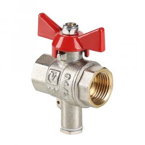 Кран шаровой Valtec для подключения датчика температуры VT.247.N.05