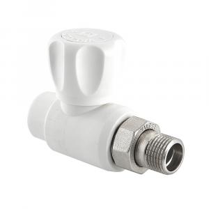 Кран шаровой VALTEC полипропиленовый со сгоном угловой VTP.718.0.02505