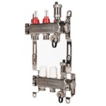 Коллектор Royal Thermo нерж. в сборе с расходомерами 1" ВР-3/4" НР с автомат.воздухоотвод-ми 11 вых. купить с доставкой по РФ