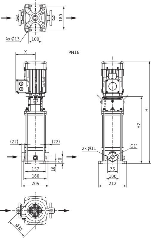 Насос Wilo HELIX V 211-1/16/E/S/400-50 заказать со складов по всей России