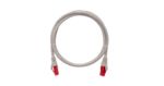 Коммутационный шнур NIKOMAX U/UTP 4 пары, Кат.6a (Класс Ea), 500МГц, 2хRJ45/8P8C, T568B, заливной, с защитой защелки, многожильный, BC (чистая медь), 24AWG (7х0,195мм), LSZH нг(А)-HFLTx, серый, 1м купить с доставкой по РФ