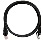 Коммутационный шнур NIKOMAX U/UTP 4 пары, Кат.5е (Класс D), 100МГц, 2хRJ45/8P8C, T568B, заливной, с защитой защелки, многожильный, BC (чистая медь), 24AWG (7х0,205мм), PVC нг(А), черный, 0,5м купить с доставкой по РФ