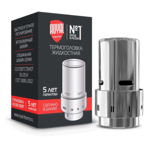 Термоголовка жидкостная Design, Click хром НС-1281641 ROYAL THERMO