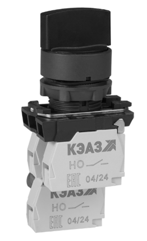 Переключатель КЭАЗ КПЕ2630Р-черный-3но+0нз-ручка-фикс-3поз-IP65