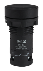 Кнопка КЭАЗ OptiSignal Compact D22 С7-P-211 черная 1НО+1НЗ XB7NA25 купить с доставкой по РФ