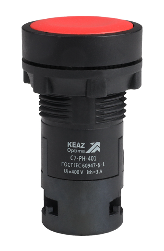 Кнопка с фиксацией КЭАЗ OptiSignal Compact D22 С7-PH-401 красная 1НЗ XB7NH42 купить с доставкой по РФ