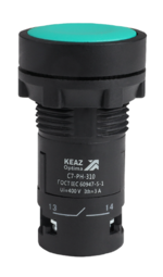 Кнопка с фиксацией КЭАЗ OptiSignal Compact D22 С7-PH-310 зеленая 1НО XB7NH31 купить с доставкой по РФ