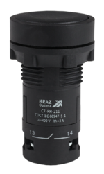 Кнопка с фиксацией КЭАЗ OptiSignal Compact D22 С7-PH-211 черная 1НО+1НЗ XB7NH25 купить с доставкой по РФ