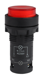 Кнопка с подсветкой КЭАЗ OptiSignal Compact D22 С7-PL-M401 красная 1НЗ 230 В AC XB7NW34M2 купить с доставкой по РФ