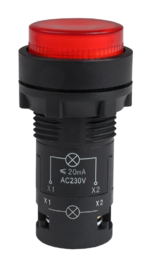 Кнопка с подсветкой КЭАЗ OptiSignal Compact D22 С7-PL-M410 красная 1НО 230 В AC XB7NW34M1 купить с доставкой по РФ