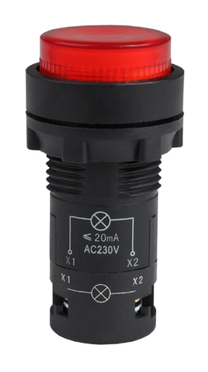 Кнопка с подсветкой КЭАЗ OptiSignal Compact D22 С7-PL-M410 красная 1НО 230 В AC XB7NW34M1