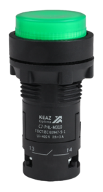 Кнопка с фиксацией с подсветкой КЭАЗ OptiSignal Compact D22 С7-PHL-B310 зеленая 1НО 24 В AC/DC XB7NJ03B1 купить с доставкой по РФ