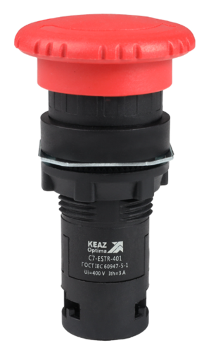 Кнопка аварийного останова КЭАЗ OptiSignal Compact D22 С7-ESTR-401 красная 1НЗ XB7ES542P