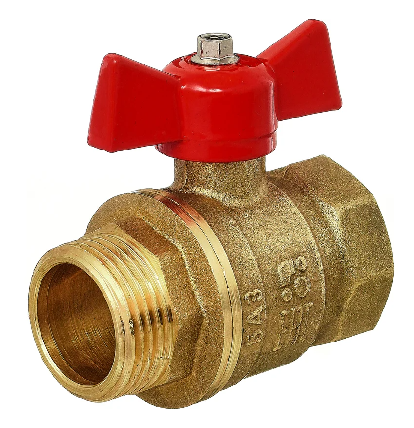 Кран шаровой БАЗ 11Б27п1 Ду15 А31/1 вр/нр бабочка никель купить с доставкой по РФ