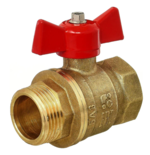 Кран шаровой БАЗ 11Б27п1 Ду15 А31/1 вр/нр бабочка никель купить с доставкой по РФ