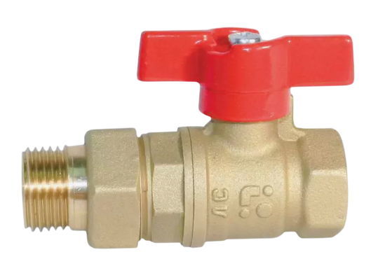 Кран шаровой БАЗ "американка" Ду15 А31/1 прямой бабочка никель купить с доставкой по РФ